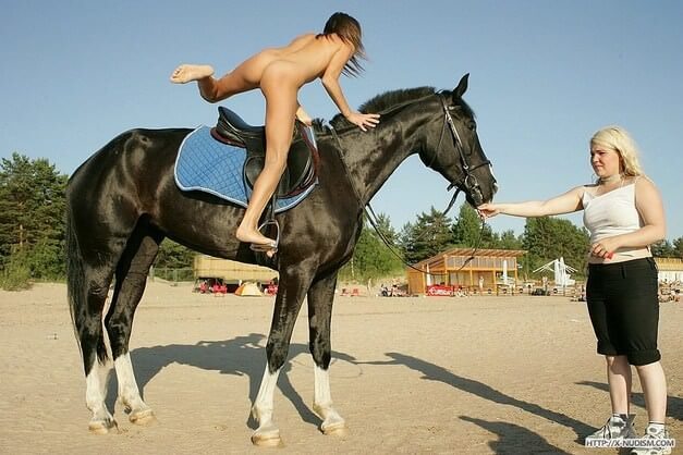 Ride on horseback - nudism and naturism