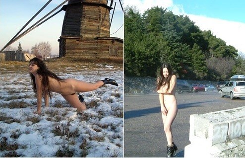 Beautiful Suntan Stretches-Winter Sport pics - nudism and naturism
