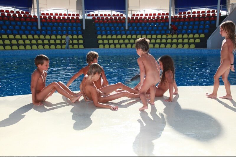 Swimming dolphins photo gallery - nudism and naturism