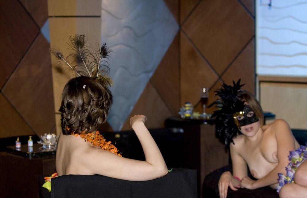 Masquerade Lounging photos - nudism and naturism