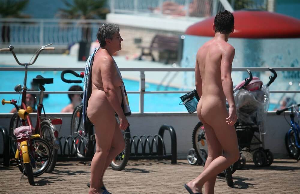Sun-Soaked Sidewalk pics - nudism and naturism