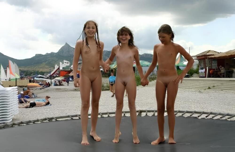 Trampoline pics - nudism and naturism