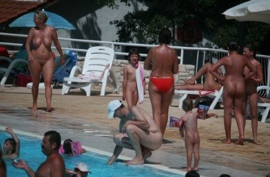 Enjoying The Sunny Pool gallery - nudism and naturism