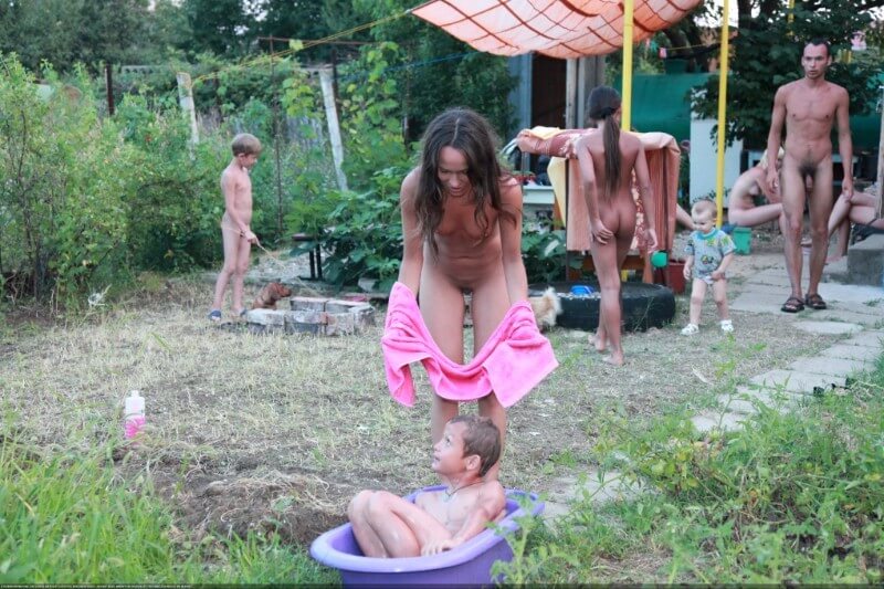 Green barrel of fun-grassy fields of gold photos - nudism and naturism