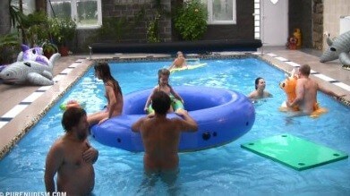 Piano pool and tennis Full HD - nudism and naturism