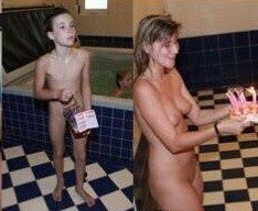 Naturists celebrates birthday photos - nudism and naturism